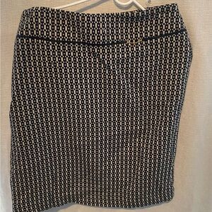 Black and white wood skirt